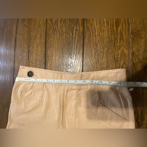 Ganni High Rise Ruffled Safari Utility Cream Shorts Size 34 B27 - Picture 6 of 6